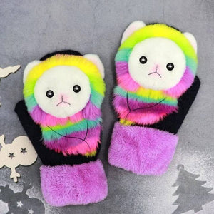 2022 new cartoon plush knitted gloves🌈 - Libiyi