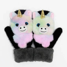 Cargar imagen en el visor de la galería, 2022 new cartoon plush knitted gloves🌈 - Libiyi