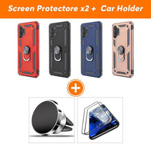 Cargar imagen en el visor de la galería, Samsung A32(5G) Luxury Armor Ring Bracket Phone Case With 2-Pack Screen Protectors - Libiyi