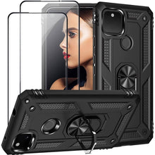 Carregar imagem no visualizador da galeria, 2022 Luxury Armor Ring Bracket Phone case For Google Pixel 5 With 2-Pack Screen Protectors - Libiyi