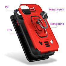 Cargar imagen en el visor de la galería, 2022 Anti Fall Rugged Shield Ring Bracket Phone case For iPhone 12 Series - Libiyi