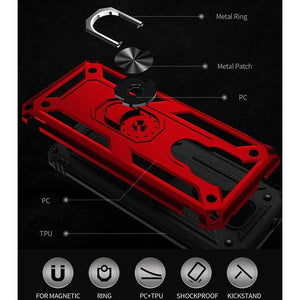 Luxury Armor Ring Bracket Phone case For Moto G Play 2021 With Screen Protector - Libiyi