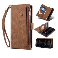 Cargar imagen en el visor de la galería, Luxury Leather Zipper Wallet Case For iPhone - Libiyi