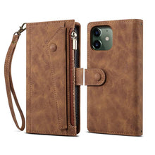 Cargar imagen en el visor de la galería, Luxury Leather Zipper Wallet Case For iPhone - Libiyi