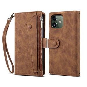 Luxury Leather Zipper Wallet Case For iPhone - Libiyi