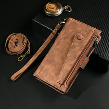 Cargar imagen en el visor de la galería, Luxury Leather Zipper Wallet Case For iPhone - Libiyi