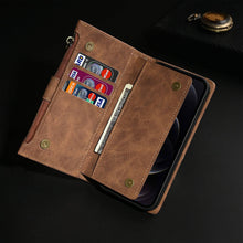 Charger l&#39;image dans la galerie, Luxury Leather Zipper Wallet Case For iPhone - Libiyi