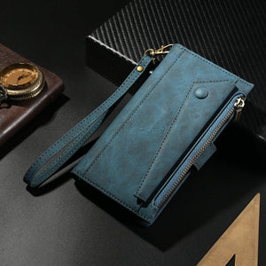 Luxury Leather Zipper Wallet Case For iPhone - Libiyi