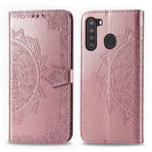 Laden Sie das Bild in den Galerie-Viewer, 2022 Luxury Embossed Mandala Leather Wallet Flip Case for Samsung A21 - Libiyi