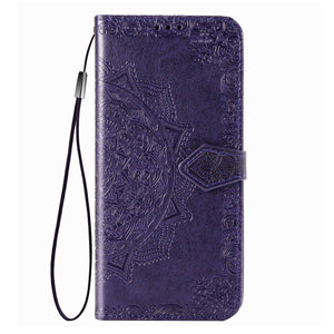 2022 Luxury Embossed Mandala Leather Wallet Flip Case for Samsung A21 - Libiyi