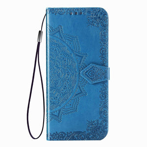 2022 Luxury Embossed Mandala Leather Wallet Flip Case for Samsung A21 - Libiyi