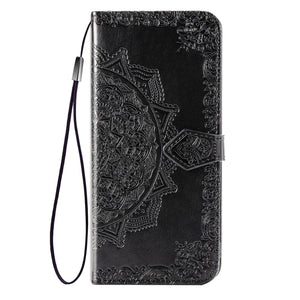 2022 Luxury Embossed Mandala Leather Wallet Flip Case for Samsung A21 - Libiyi