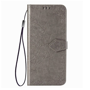 2022 Luxury Embossed Mandala Leather Wallet Flip Case for Samsung A21 - Libiyi