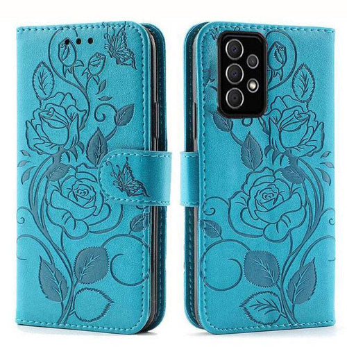 3D Embossed Rose Wallet Case For Samsung A32(5G) - Libiyi