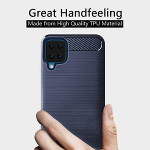 Luxury Carbon Fiber Case For Samsung A12 With 2-Pack Screen Protectors - Libiyi