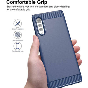 Luxury Carbon Fiber Case For LG Velvet With 2-Pack Screen Protectors - Libiyi