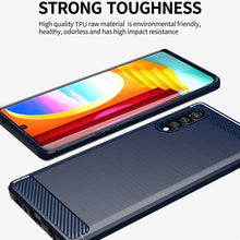 Carregar imagem no visualizador da galeria, Luxury Carbon Fiber Case For LG Velvet With 2-Pack Screen Protectors - Libiyi