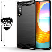 Carregar imagem no visualizador da galeria, Luxury Carbon Fiber Case For LG Velvet With 2-Pack Screen Protectors - Libiyi