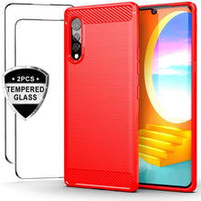 Carregar imagem no visualizador da galeria, Luxury Carbon Fiber Case For LG Velvet With 2-Pack Screen Protectors - Libiyi