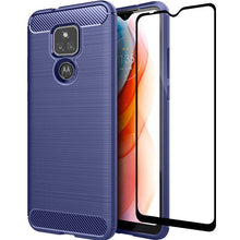 Laden Sie das Bild in den Galerie-Viewer, Luxury Carbon Fiber Case For Moto E7 With Screen Protector - Libiyi