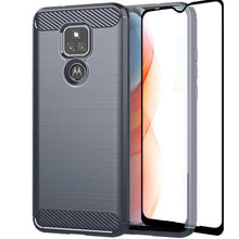 Cargar imagen en el visor de la galería, Luxury Carbon Fiber Case For Moto E7 With Screen Protector - Libiyi