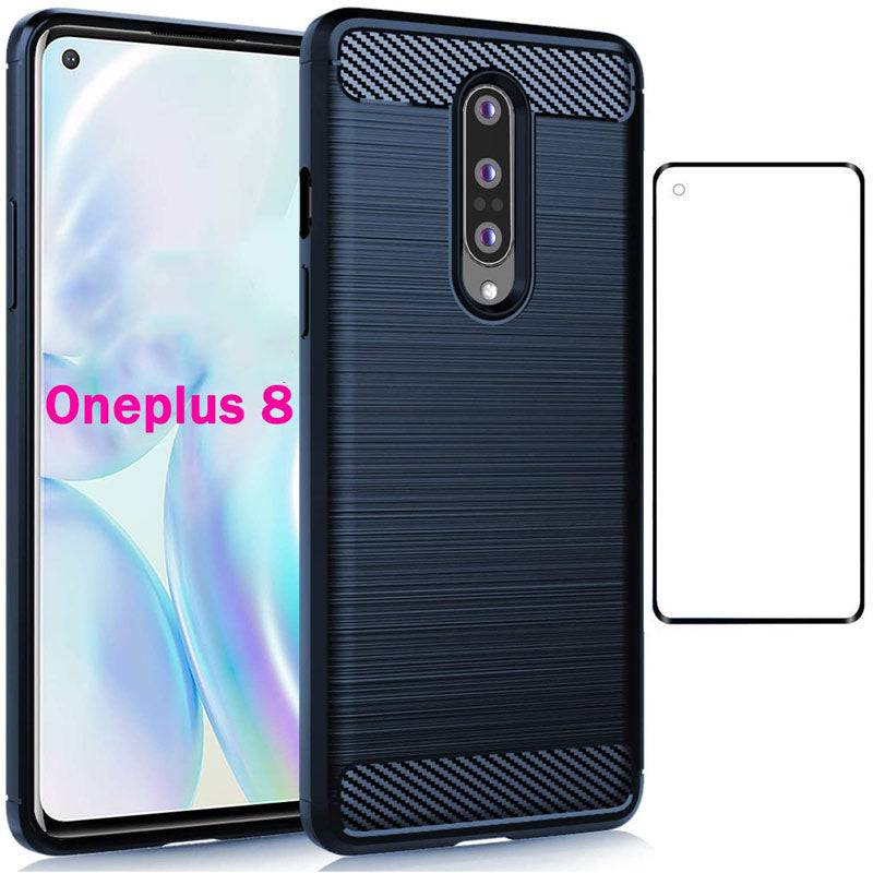 Luxury Carbon Fiber Case For OnePlus 8 With Screen Protector - Libiyi