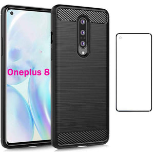 Luxury Carbon Fiber Case For OnePlus 8 With Screen Protector - Libiyi