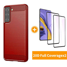 Carregar imagem no visualizador da galeria, Luxury Carbon Fiber Case For Samsung S21(5G)&amp;S21+(5G) - Libiyi