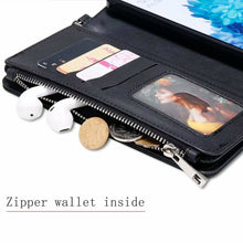 Cargar imagen en el visor de la galería, High-quality Split Magnetic 2-in-1 Zipper Wallet Case For Samsung - Libiyi