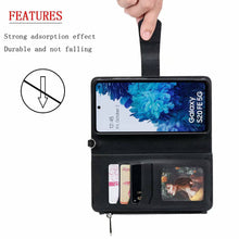 Cargar imagen en el visor de la galería, High-quality Split Magnetic 2-in-1 Zipper Wallet Case For Samsung - Libiyi