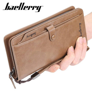 Men Long Fashion Wallets Desigh Zipper Card Holder - Libiyi