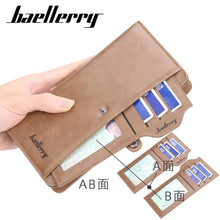 Load image into Gallery viewer, Men Long Fashion Wallets Desigh Zipper Card Holder - Libiyi