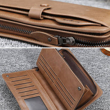 Cargar imagen en el visor de la galería, Men Long Fashion Wallets Desigh Zipper Card Holder - Libiyi