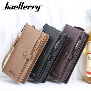 Men Long Fashion Wallets Desigh Zipper Card Holder - Libiyi