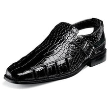 Laden Sie das Bild in den Galerie-Viewer, Men Casual Crocodile Print Leather Fisherman Sandals - Libiyi