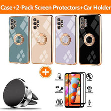 Laden Sie das Bild in den Galerie-Viewer, Slim Thin Finger Ring Stand Electroplated Silicone Case For Samsung A32(5G) - Libiyi