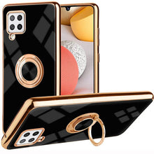 Carregar imagem no visualizador da galeria, Slim Thin Finger Ring Stand Electroplated Silicone Case For Samsung A42(5G) - Libiyi