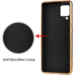 Slim Thin Finger Ring Stand Electroplated Silicone Case For Samsung A42(5G) - Libiyi