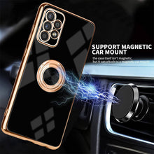 Carregar imagem no visualizador da galeria, Slim Thin Finger Ring Stand Electroplated Silicone Case For Samsung A52(4G/5G) - Libiyi