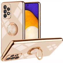 Laden Sie das Bild in den Galerie-Viewer, Slim Thin Finger Ring Stand Electroplated Silicone Case For Samsung A52(4G/5G) - Libiyi