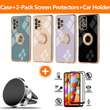 Carregar imagem no visualizador da galeria, Slim Thin Finger Ring Stand Electroplated Silicone Case For Samsung A52(4G/5G) - Libiyi