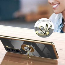 Cargar imagen en el visor de la galería, Shiny Plating Built-in Finger Ring Case For Samsung S21 - Libiyi