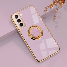 Load image into Gallery viewer, Shiny Plating Built-in Finger Ring Case For Samsung S21 - Libiyi