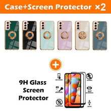 Charger l&#39;image dans la galerie, Shiny Plating Built-in Finger Ring Case For Samsung S21 - Libiyi