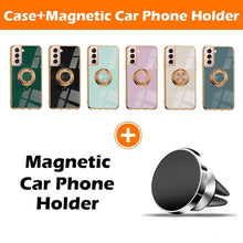 Load image into Gallery viewer, Shiny Plating Built-in Finger Ring Case For Samsung S21 FE - Libiyi