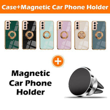 Load image into Gallery viewer, Shiny Plating Built-in Finger Ring Case For Samsung S21 Plus - Libiyi