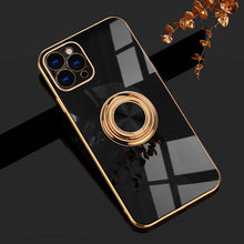 Load image into Gallery viewer, Shiny Plating Built-in Finger Ring Case For iPhone 12 Series - Libiyi