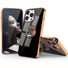 Load image into Gallery viewer, Shiny Plating Built-in Finger Ring Case For iPhone 12 Series - Libiyi