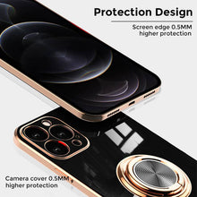 Load image into Gallery viewer, Shiny Plating Built-in Finger Ring Case For iPhone 12 Series - Libiyi