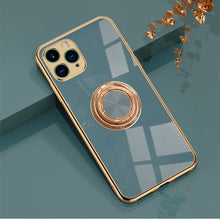 Load image into Gallery viewer, Shiny Plating Built-in Finger Ring Case For iPhone 12 Series - Libiyi